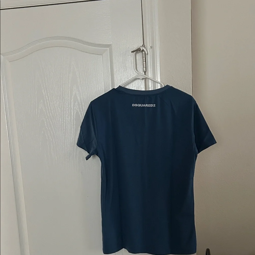 DSQUARED2 Caten Motor Snowcat Graphic Tee Blue XXL Made in Italy - Picture 2 of 6